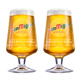 SAN MIGUEL 20oz PINT BEER GLASS - UK Glassware - View #7
