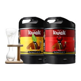 Kwak Keg Pack (1x Blonde Keg  1x Rouge Keg + 1x Glass)