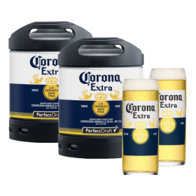 Corona Extra Keg Pack (2 Kegs + 2 FREE Glasses)