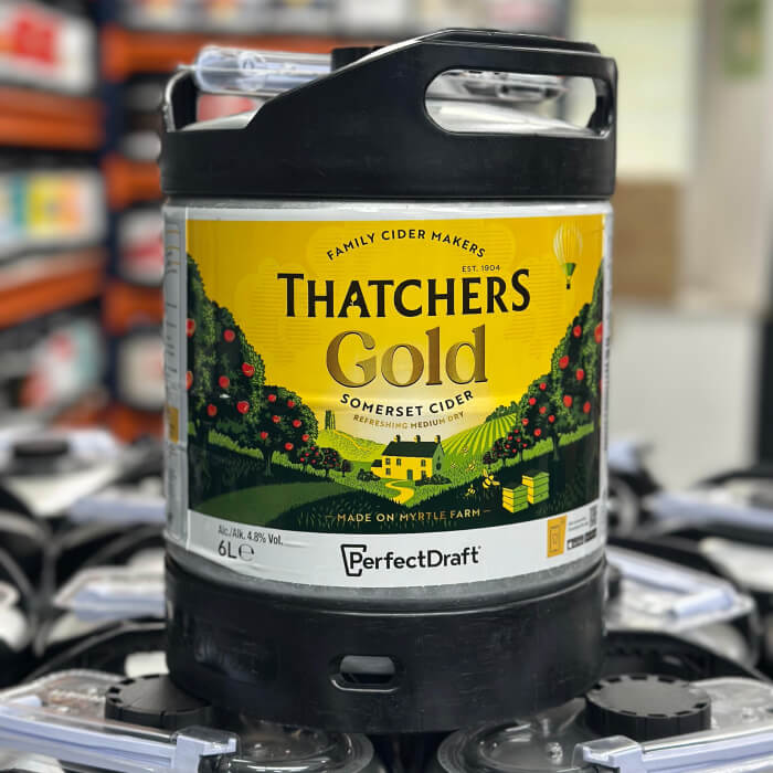 Thatchers Gold Cider Kegs In-Store