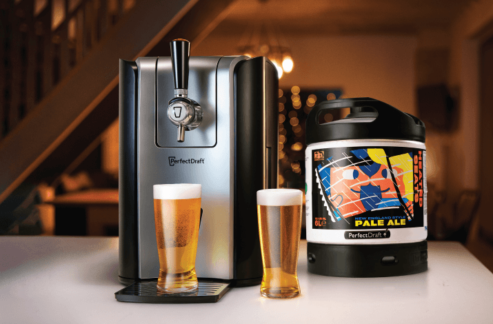 How do you adjust the temperature of a PerfectDraft Pro beer tap ?