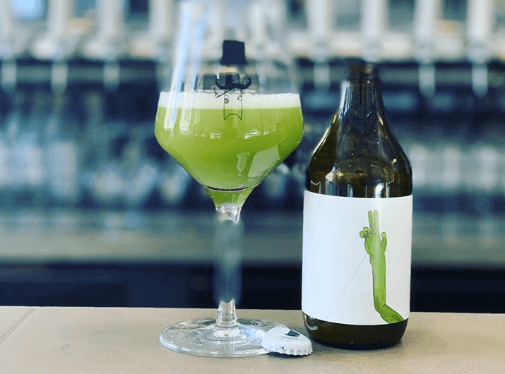Way, Way Green, the green beer from Brewski