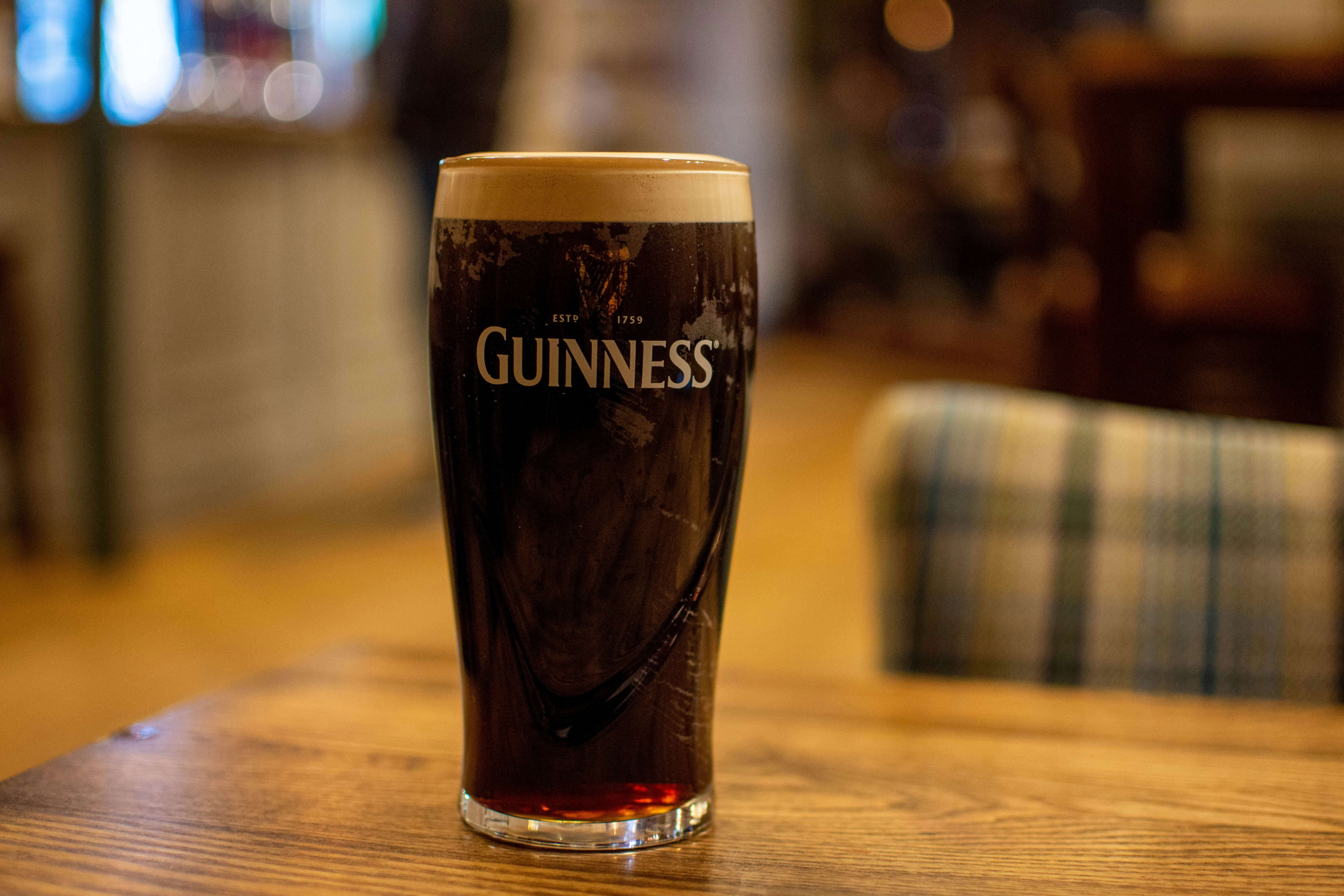 How many calories are in a pint of Guinness beer ?