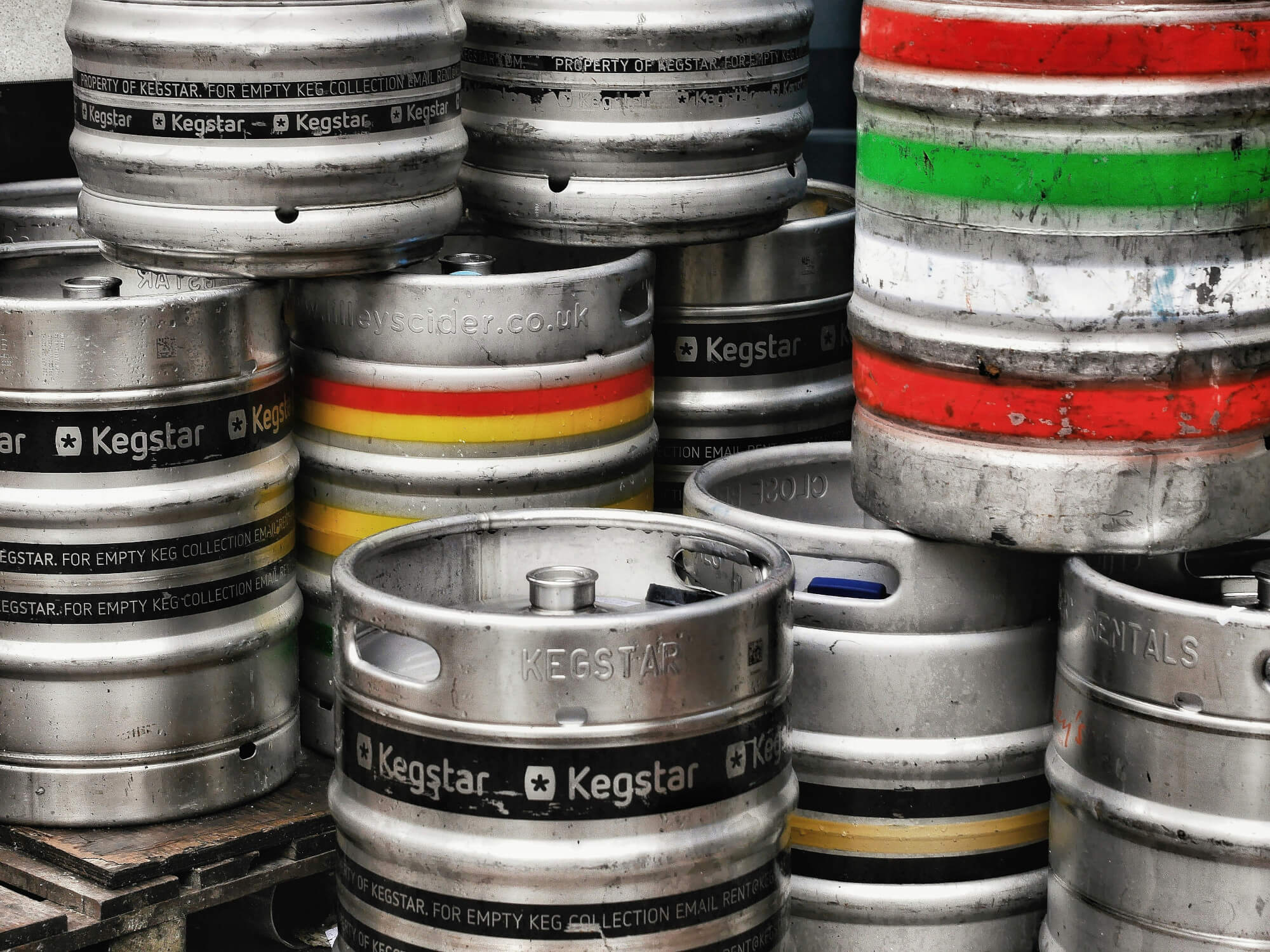 How many liters are in a keg of beer ?