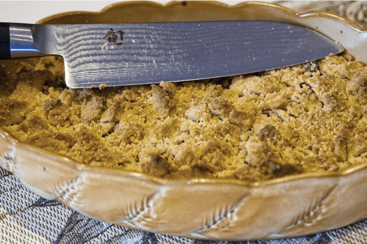 recette de crumble de courgette à la bière