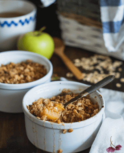 Recipe for beer-flavoured courgette crumble