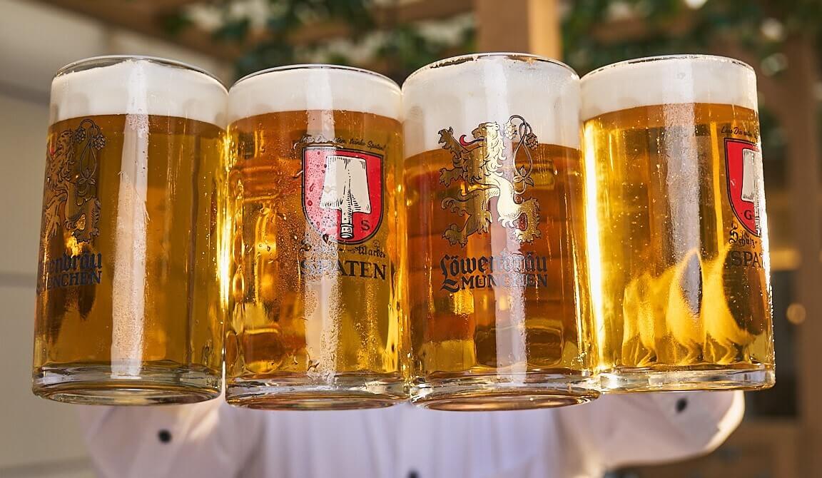 Oktoberfest pints being carried
